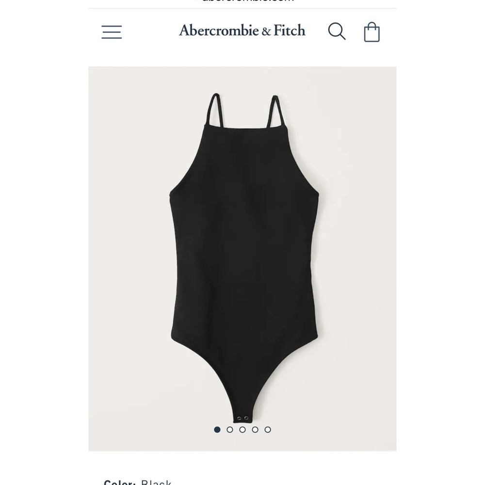 Abercrombie Double-layered Seamless Fabric Boatneck Bodysuit L